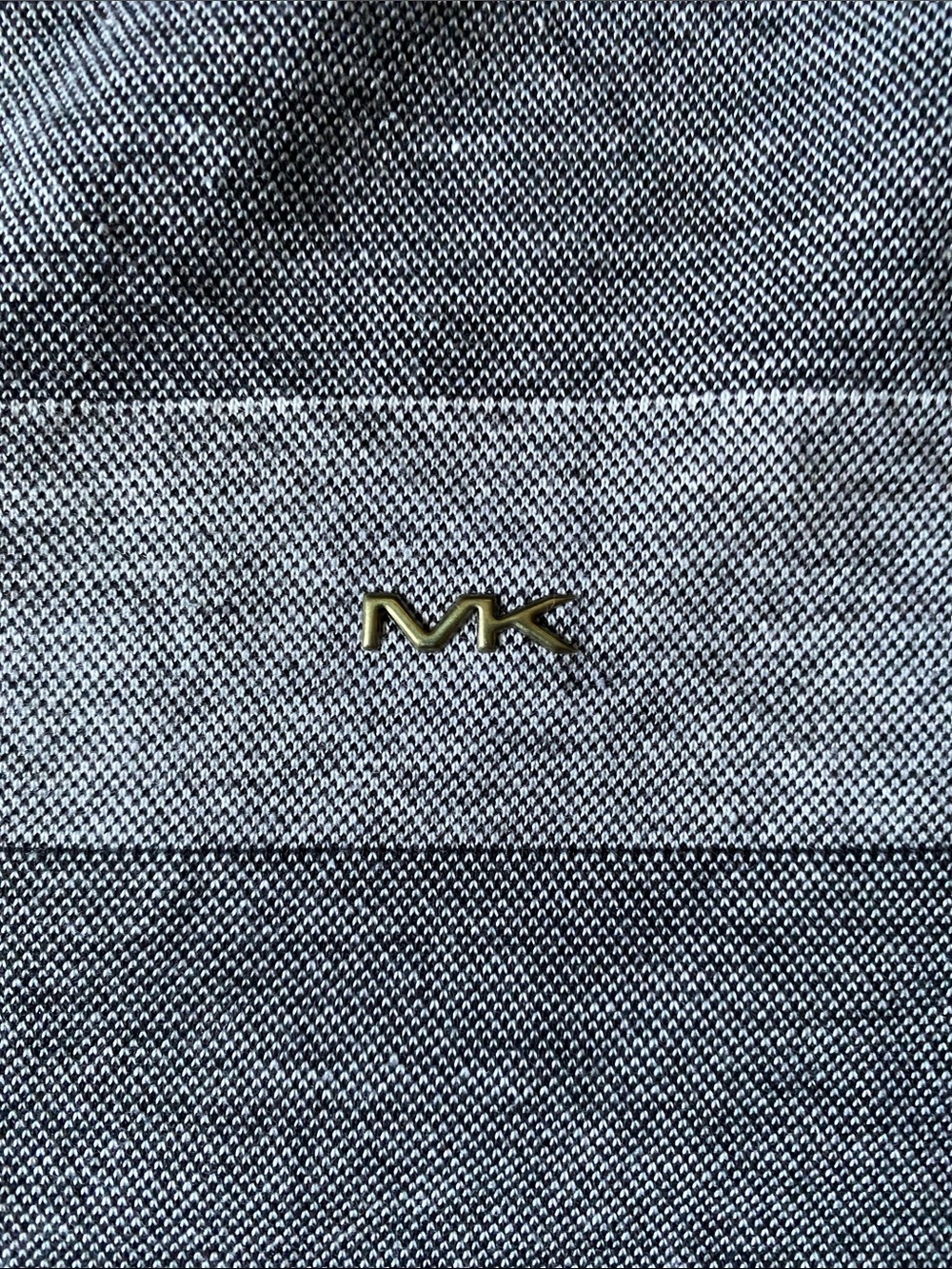 Michael Kors Men’s Small Gray & Charcoal Striped Polo - Picture 3 of 4